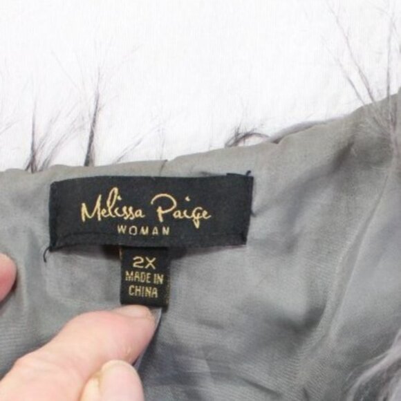Melissa Paige Faux Fur Ombre Vest 2X - Picture 2 of 6